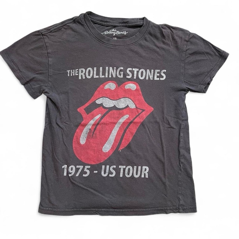 The Rolling Stones 1975 US Tour T-Shirt Size XS Rock Goth Skate